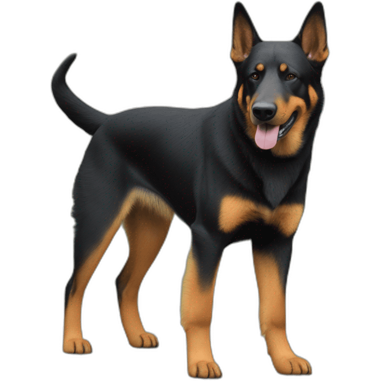 Berger allemand croisé beauceron avec les oreilles qui tombent  emoji