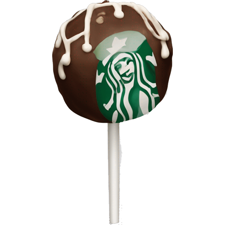 Realistic starbucks cake pops isolated. emoji