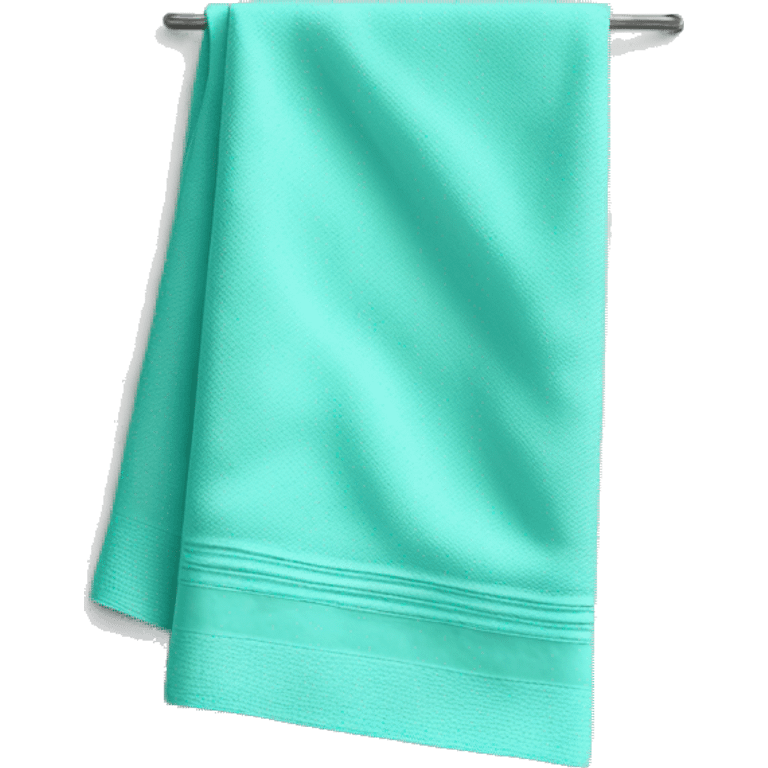 Realistic flat folded tiffany blue dish towel emoji