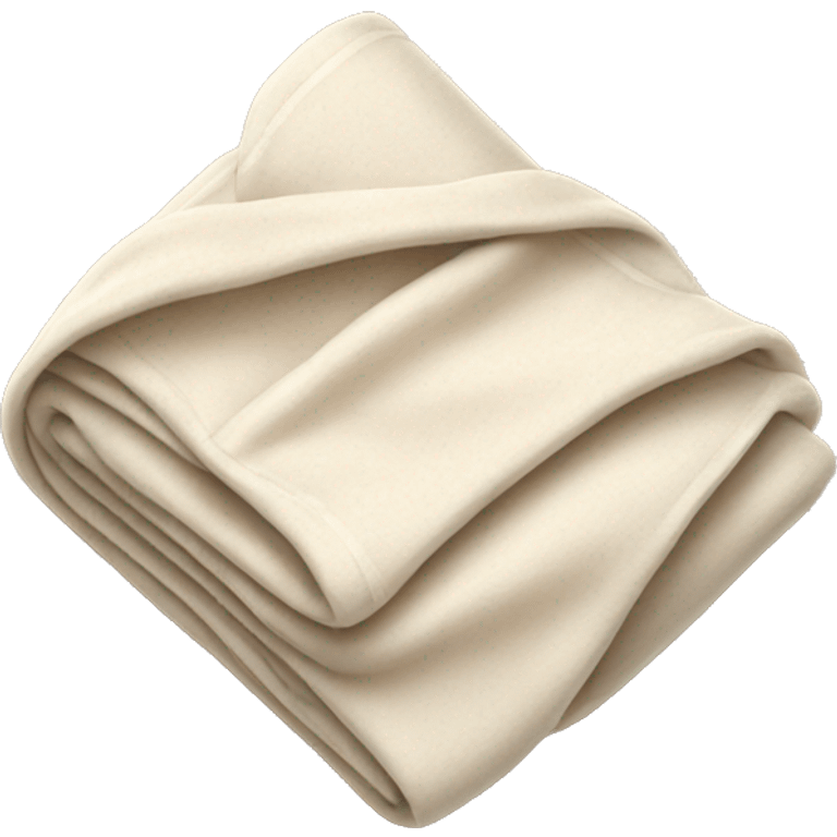 Beige and white folded blanket emoji