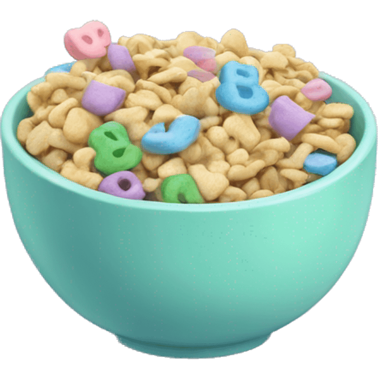 Pastel bowl full of Lucky charms  emoji