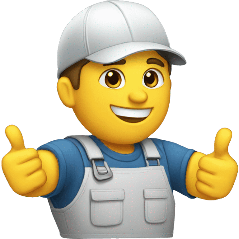 mechanic shows thumbs up emoji