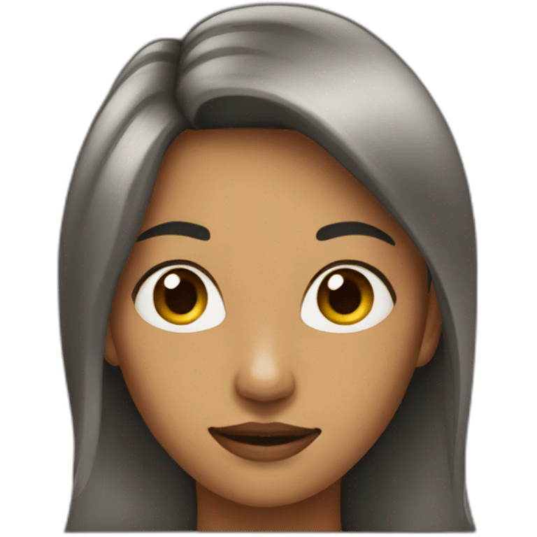 Woman with a face like a horse emoji