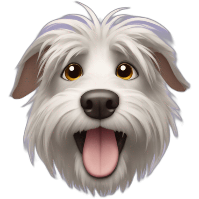 shaggy rat faced dog emoji