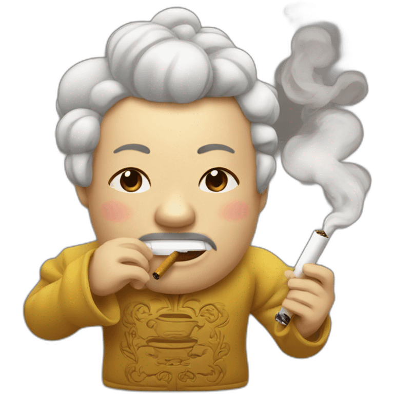 Chinois avec une cigarette  emoji