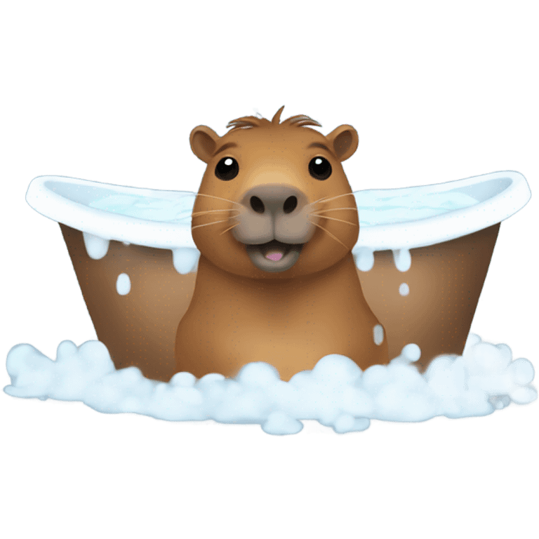 Capibara taking a bath emoji