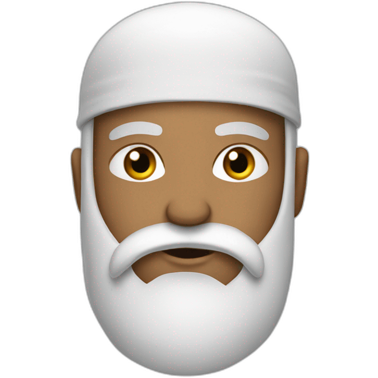 a Muslim with a white long beard boxing emoji