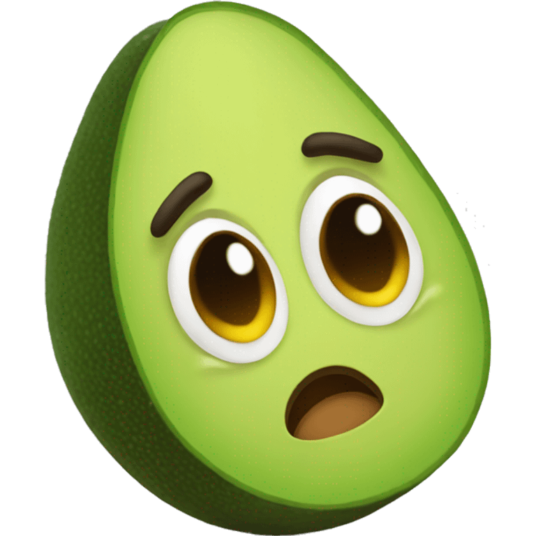 Crying avacado emoji