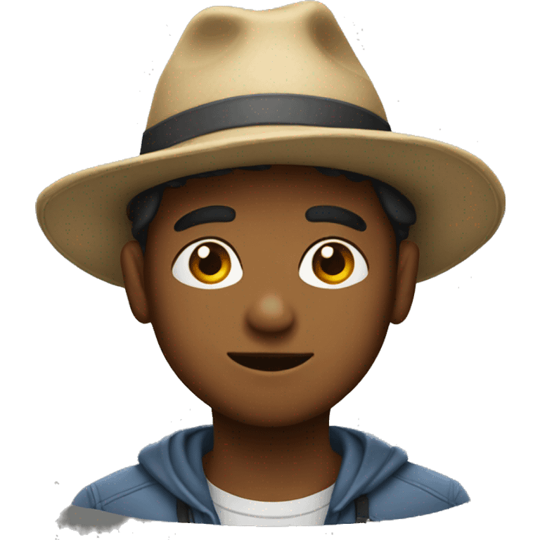 boy in a hat, but slightly more disappointed emoji