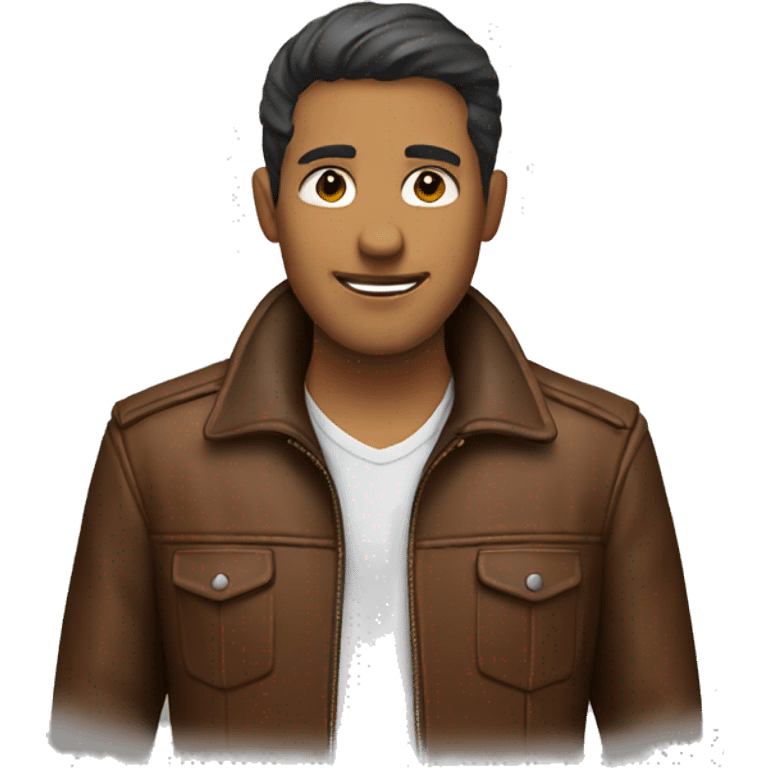 Brown leather jacket emoji