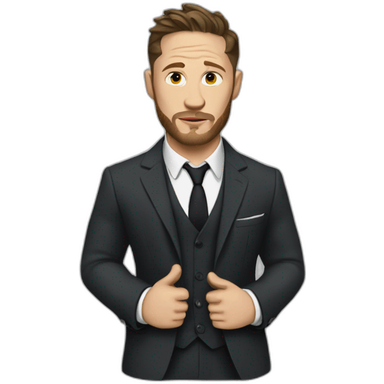 Tom Hardy wearing suit emoji