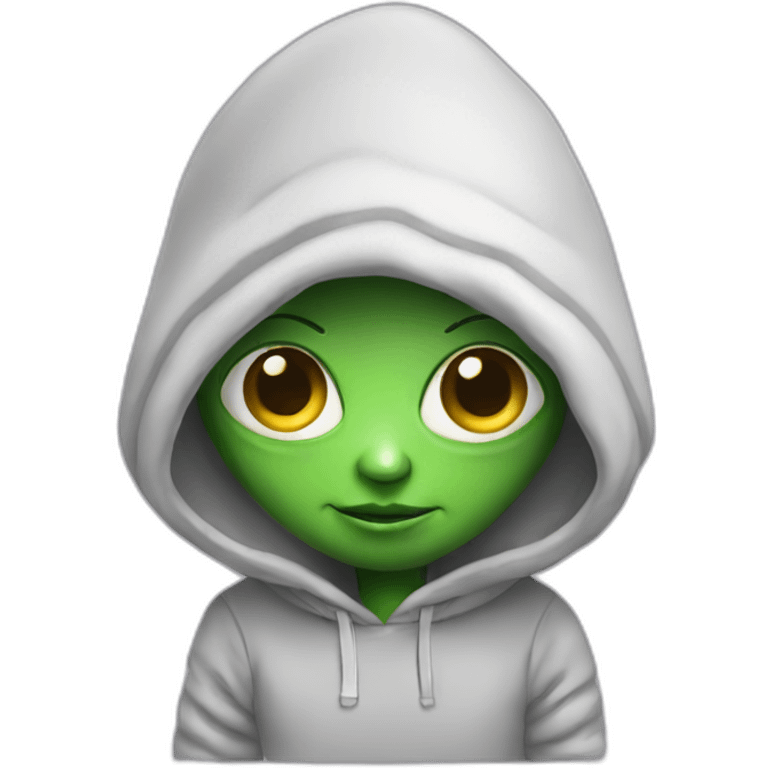 alien with sweatshirt emoji