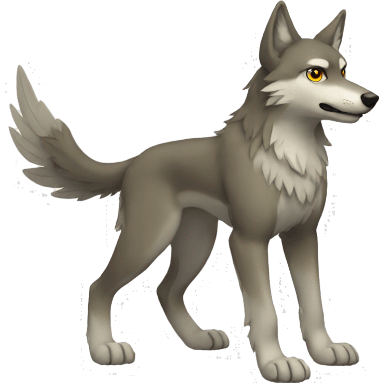 Winged Wolf full body emoji