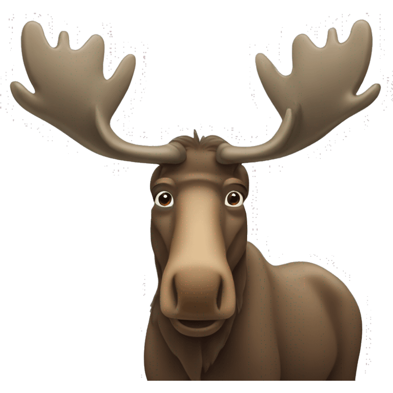 Moose with a press emoji