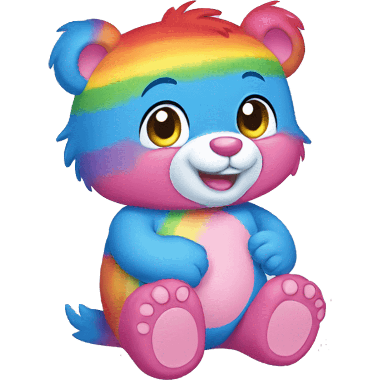 Rainbow care bear emoji