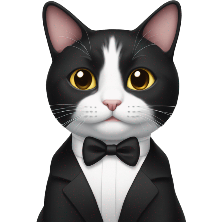 Tuxedo cat emoji