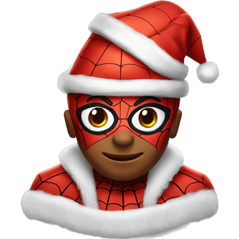  spider-man in santa claus hat emoji