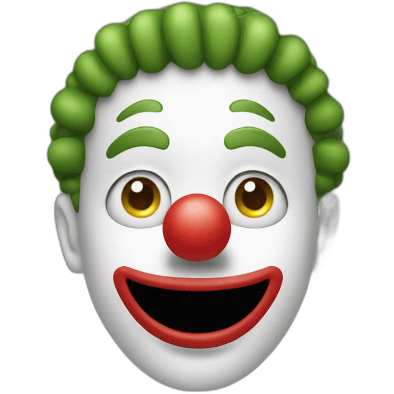 clown face with military salute emoji