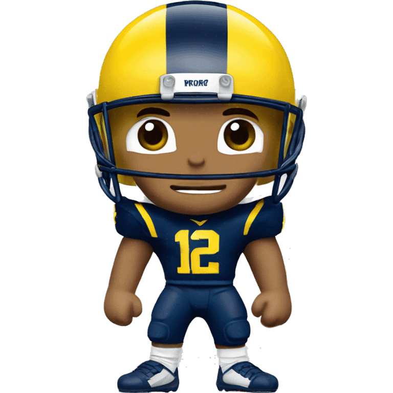 Tom Brady in his Michigan wolverines football uniform  emoji