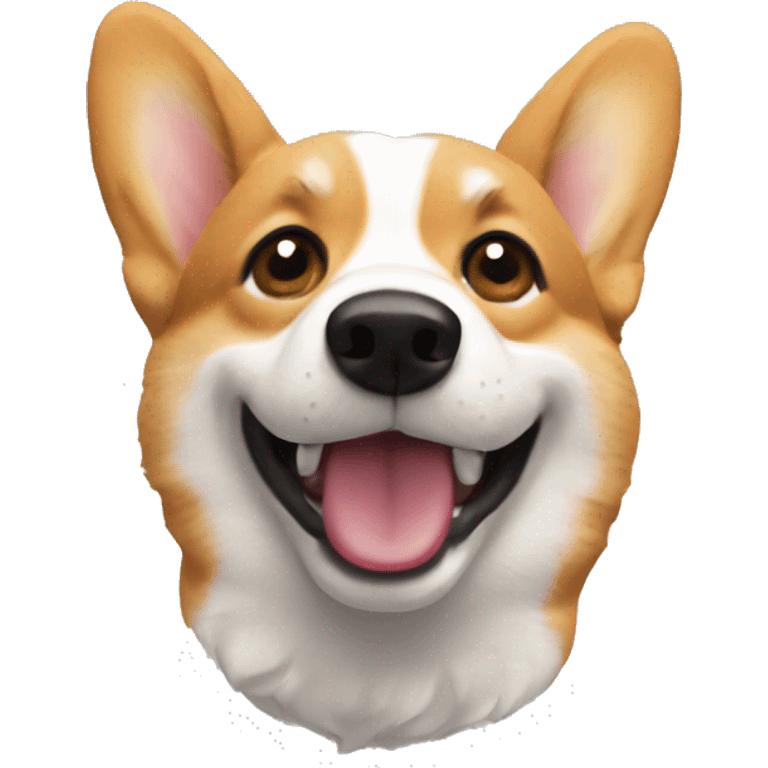 corgi popping emoji