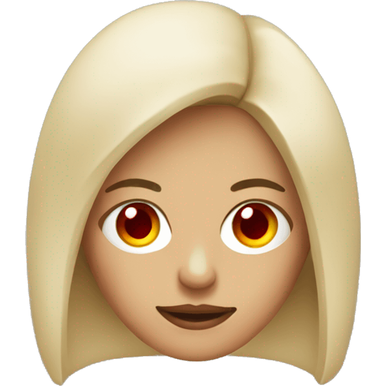 graphic designer woman with red eyes emoji