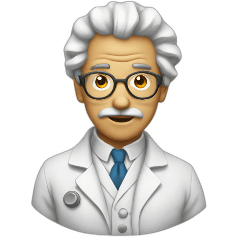 mad scientist bold outline emoji