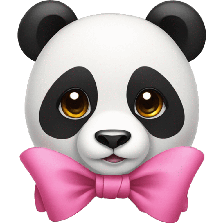 Panda with cute bow  emoji