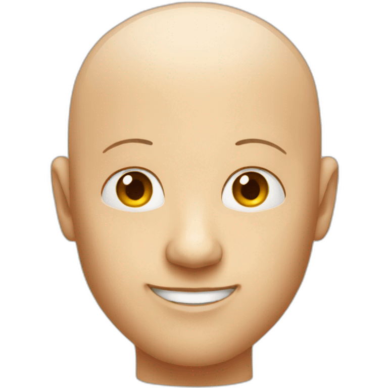 Shining bald head emoji