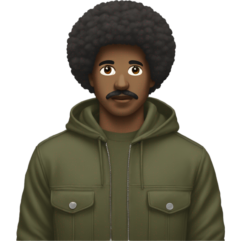 Bape hoodie mustache afro emoji