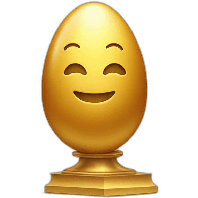 smiling golden egg on a pedestal emoji