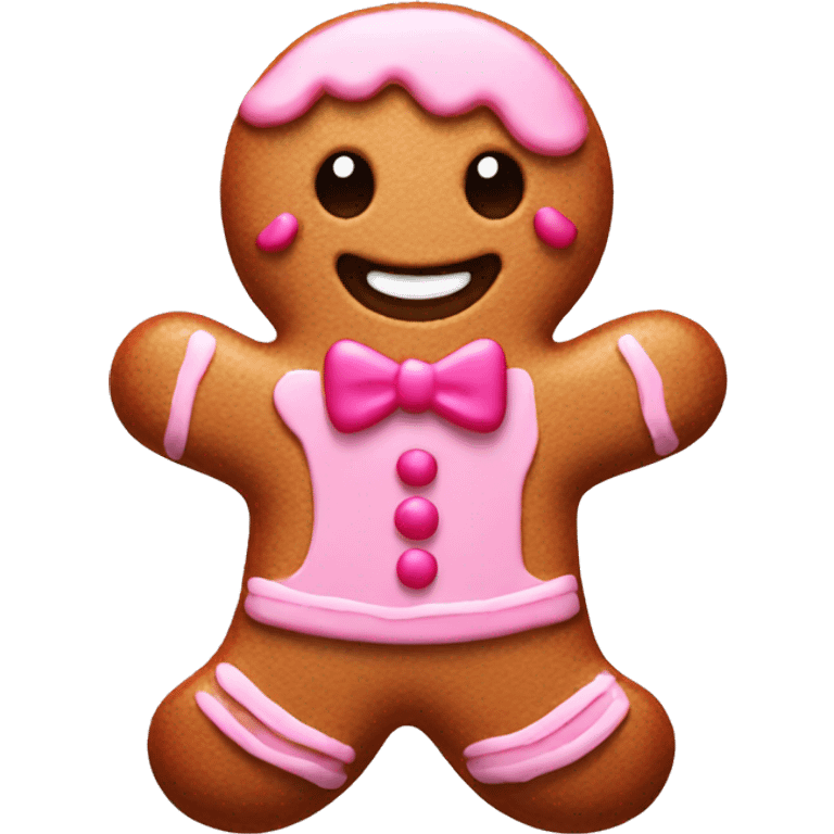 Pink gingerbread man  emoji