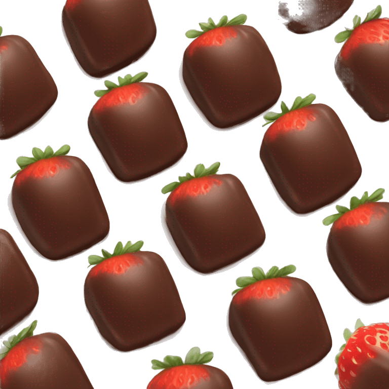 chocolate dipped strawberry bar emoji