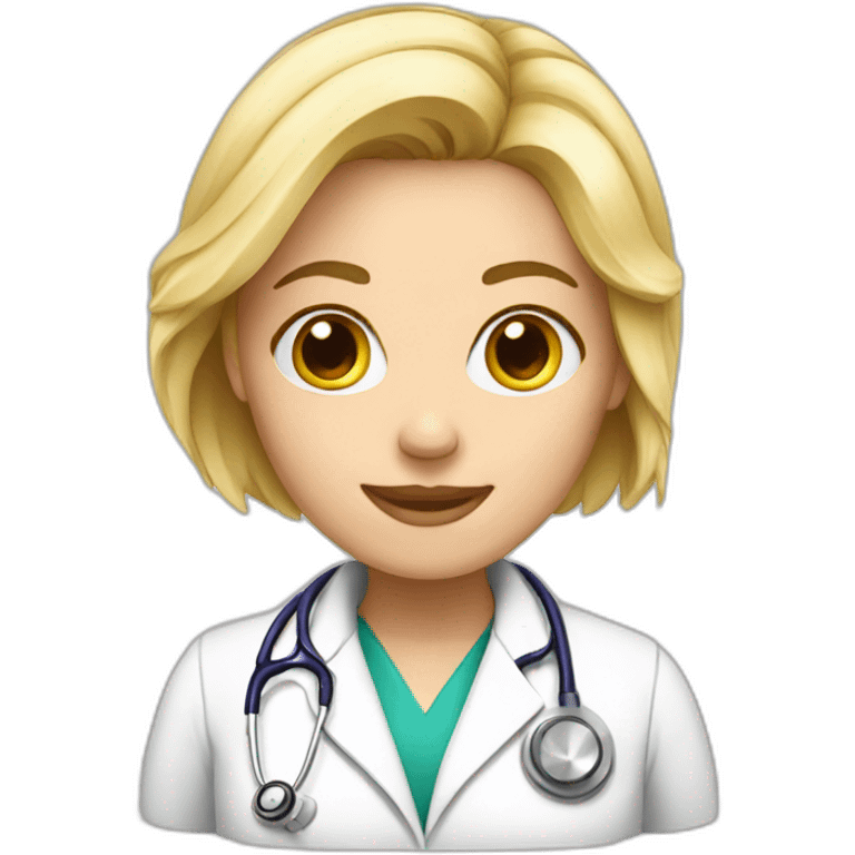 doctor female blonde emoji