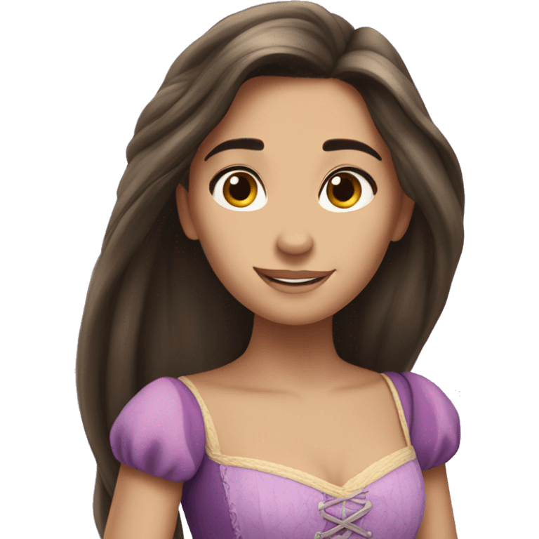 Pretty brunette rapunzel  emoji