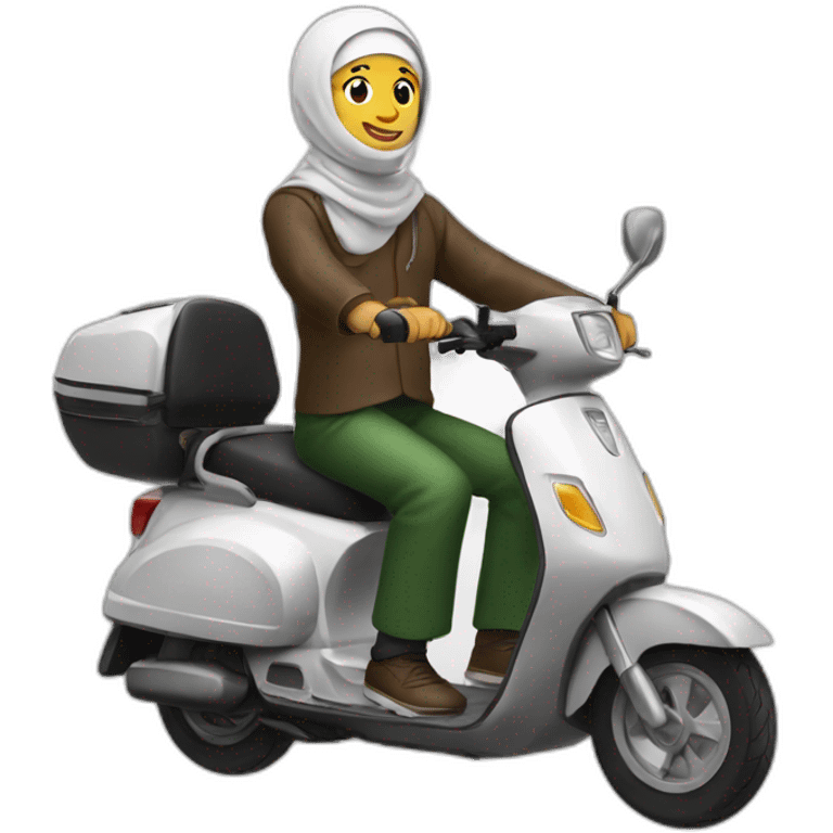 muslim on scooter emoji