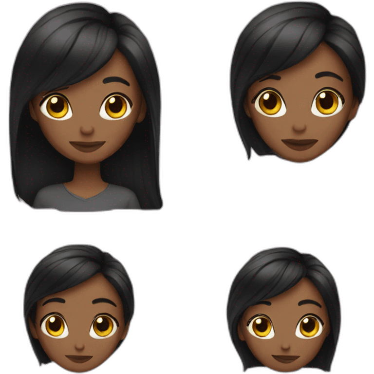 personal stylist with dark straight hair emoji