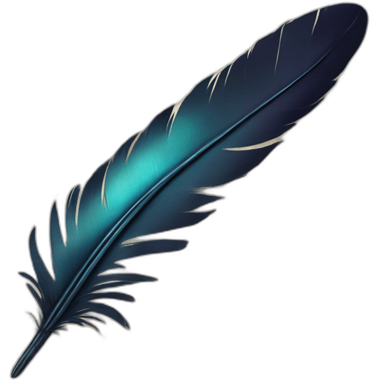 feather writting on open book emoji