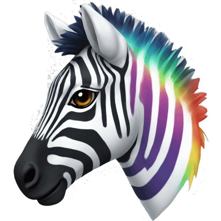 Rainbow zebra emoji