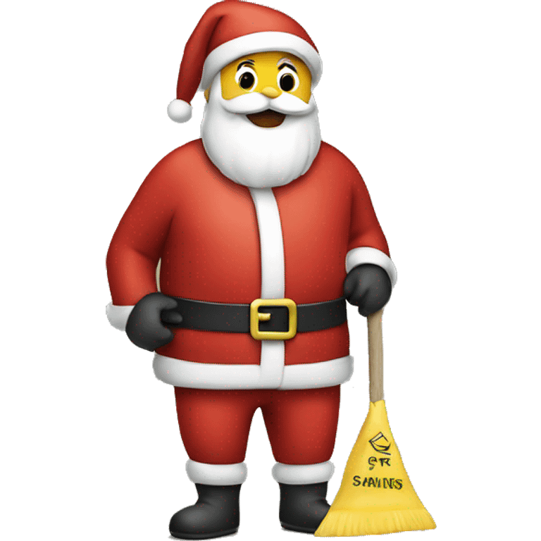 santa cleans his body emoji