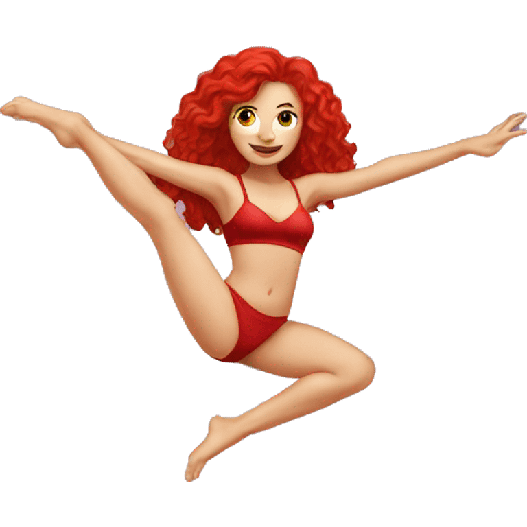 red hair Pole dancer emoji