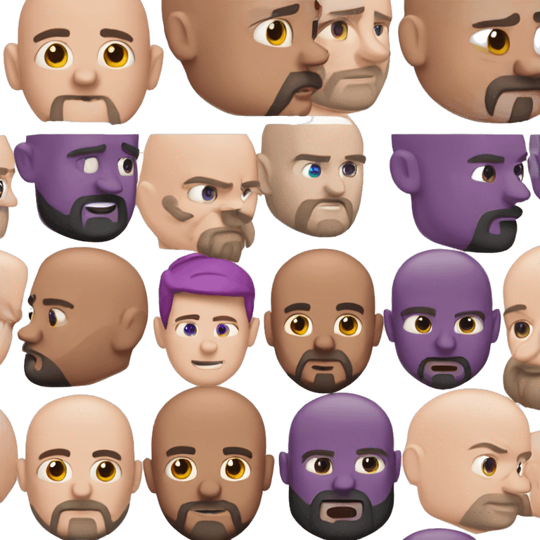 bald guy,-red-goatee, purple skin emoji