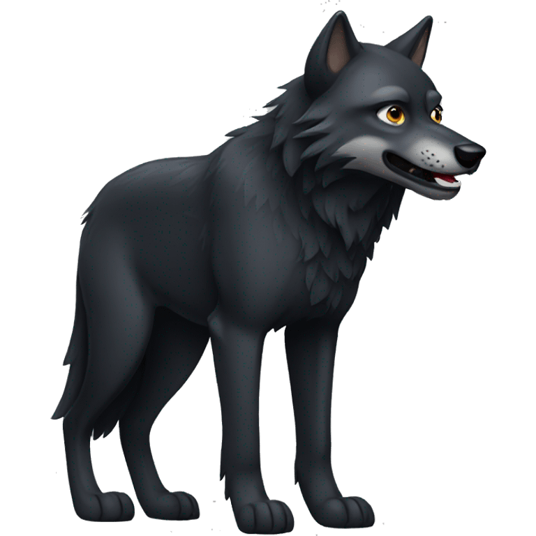 Black wolf emoji