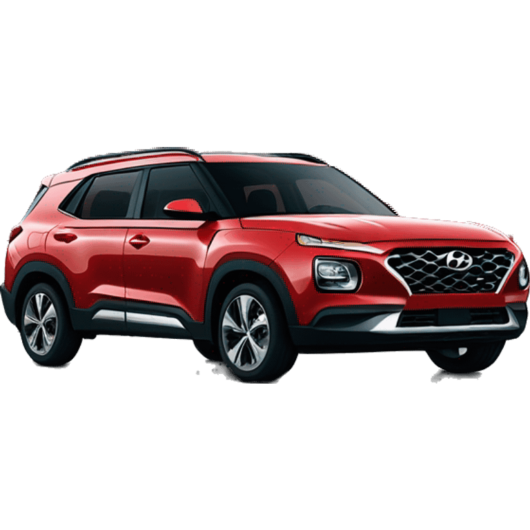 A red Hyundai Venue as a houston slab emoji