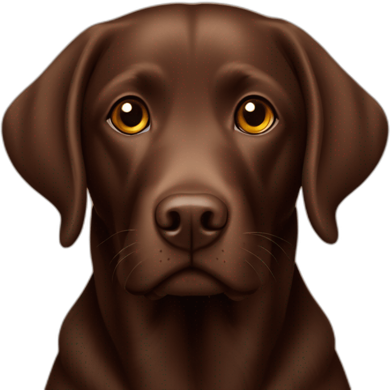 Labrador Retriver chocolate color looks like Harry Potter emoji