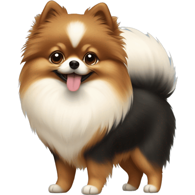 tricolor pomeranian emoji