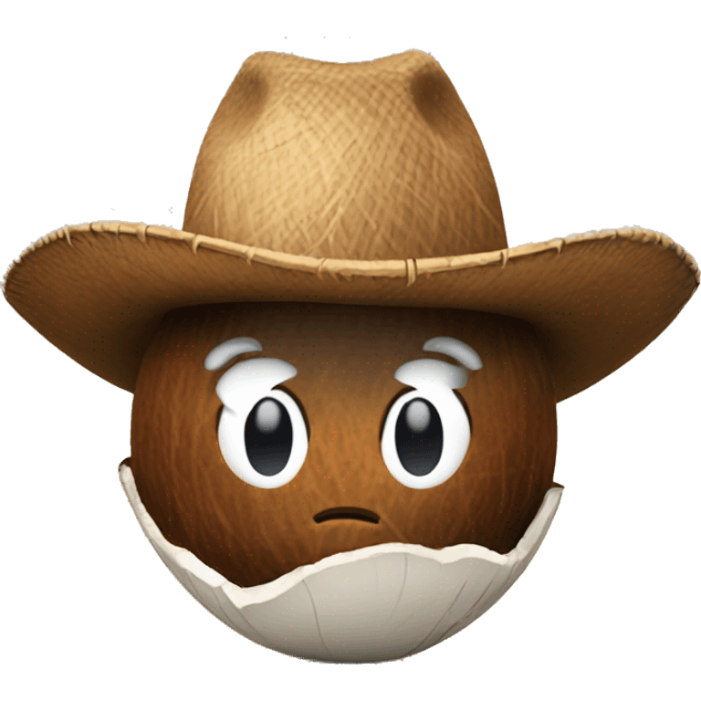 coconut with cowboy hat emoji