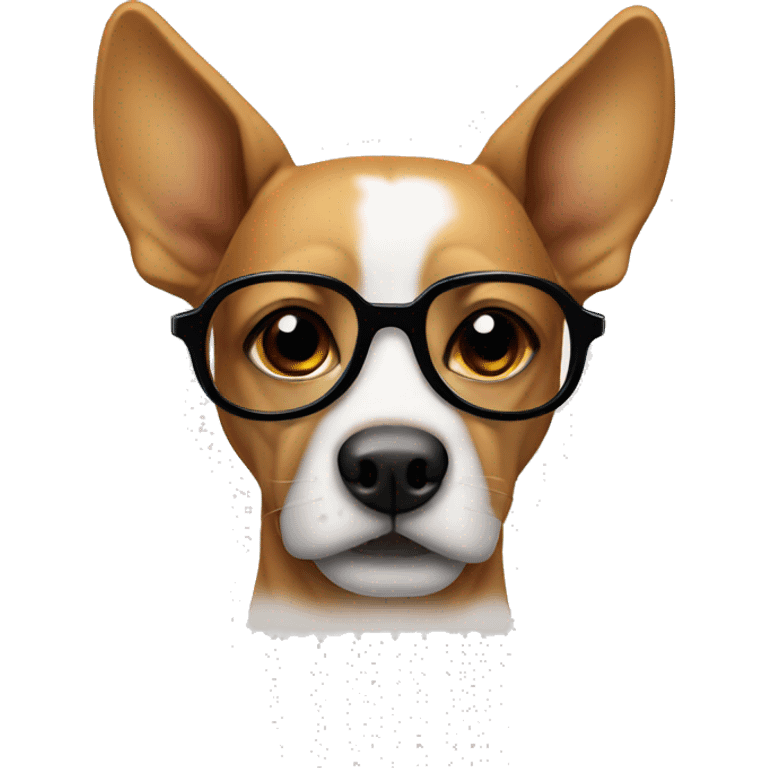 Perro con lentes emoji