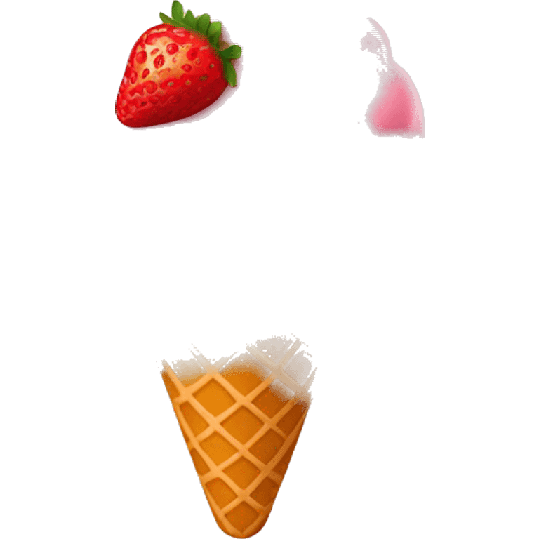 strawberry ice cream  emoji