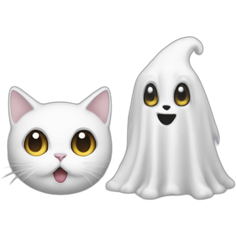 cat and ghost emoji