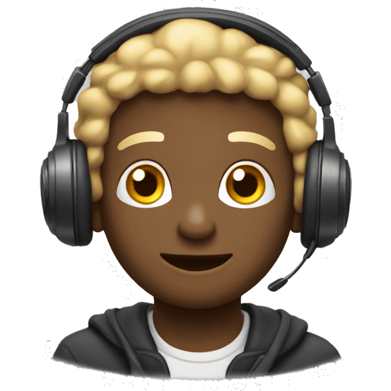 Emoji usando audifonos emoji